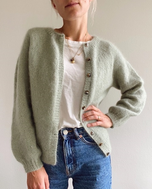  Petite  Knit  Novice  Cardigan  mohair edition